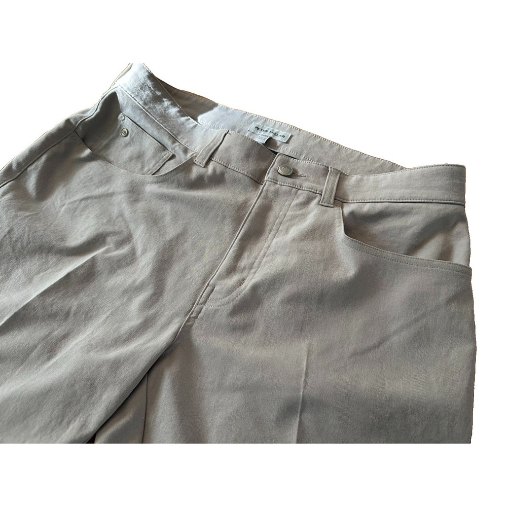 Peter Millar EB66 Classic Fit pants Men's 32x34 Khaki Tan Stretch Perform Golf